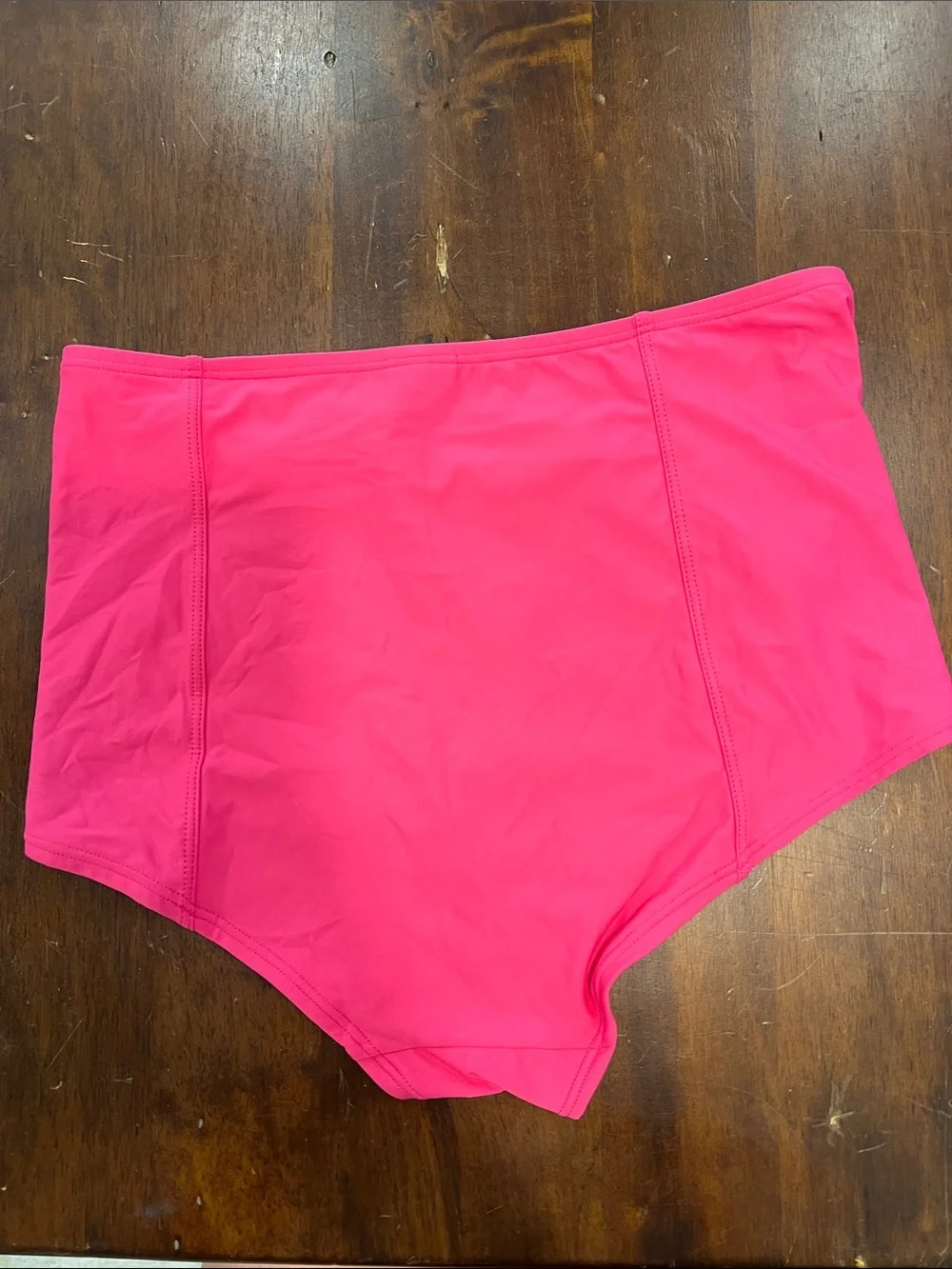 J. Crew High-Waist Swim Shorts in Hot Pink